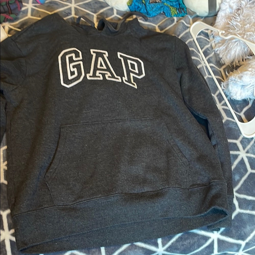 GAP Charcoal Hoodie with White Logo